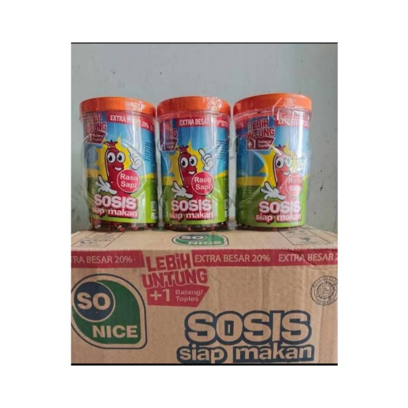 

Sosis so nice sapi dan ayam kemasan toples