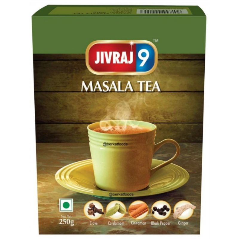 

Jivraj 9 Masala Tea India / Mixed Spices Chai /Teh Hitam Rempah Campur