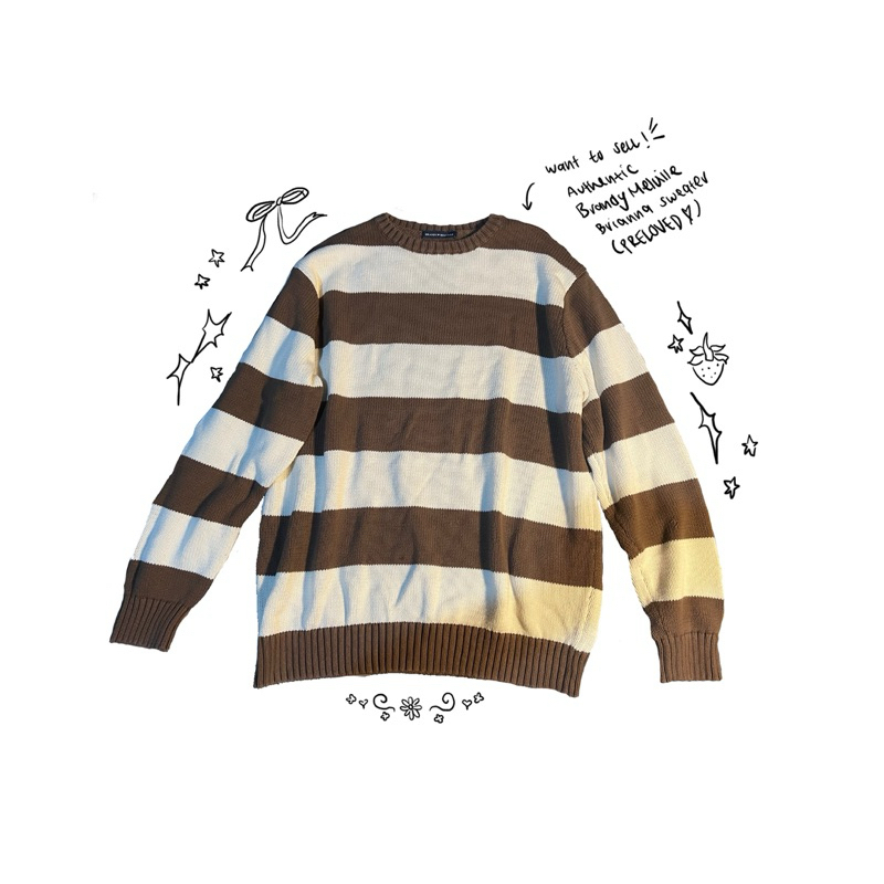PRELOVED - Authentic 100% ORI Brandy Melville Brianna Cotton Thick Striped Sweater