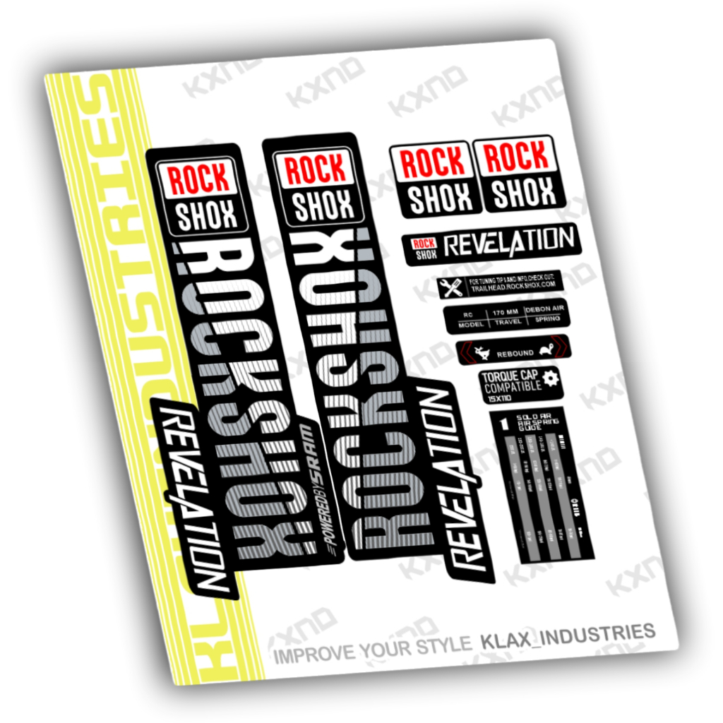 Decal Fork ROCKSHOX REVELATION 2018 2019 klaten decal bike stiker sepeda