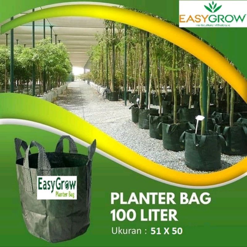 Planter bag 100 liter easy grow original - Planter bag hijau - Planter bag tanaman