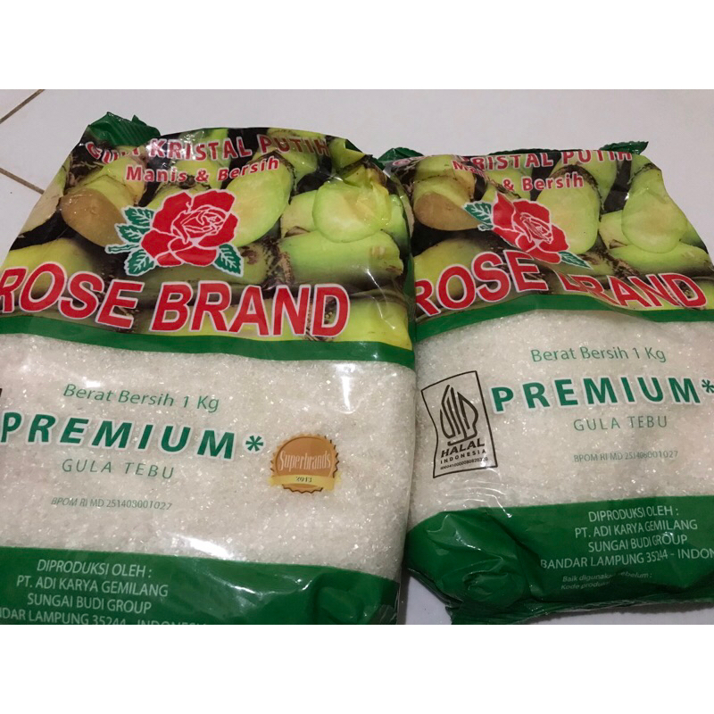 

Gula pasir 1 kg Rose Brand