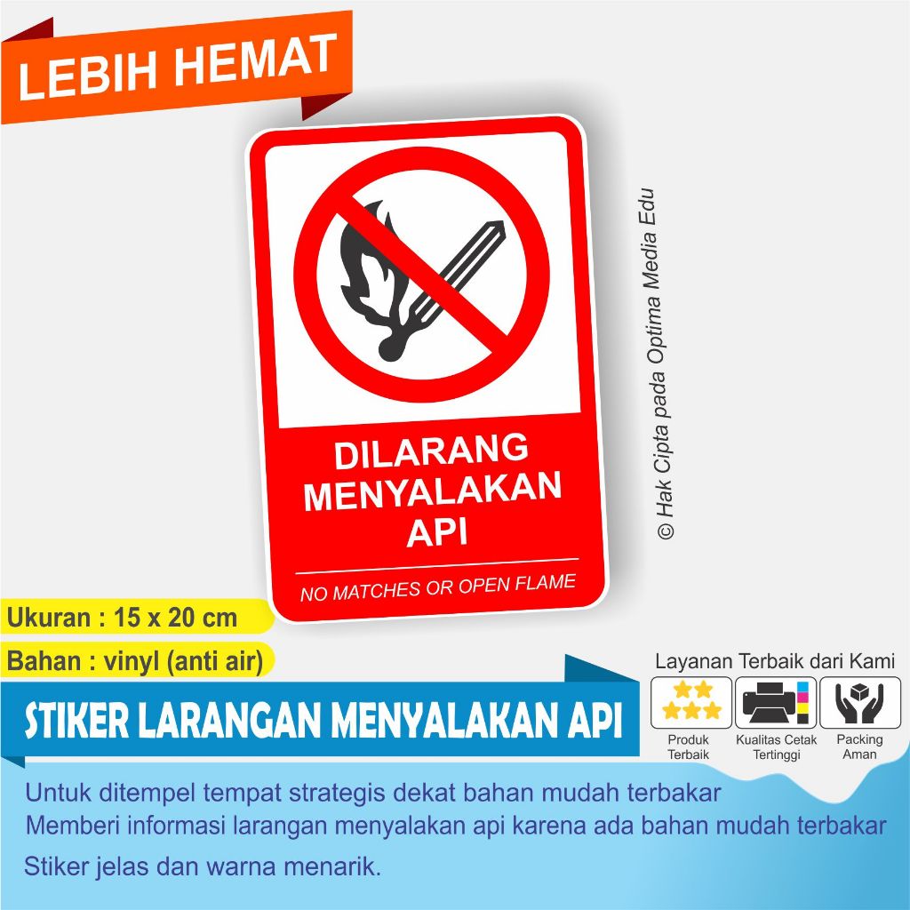 

CETAK STIKER DILARANG MENYALAKAN API