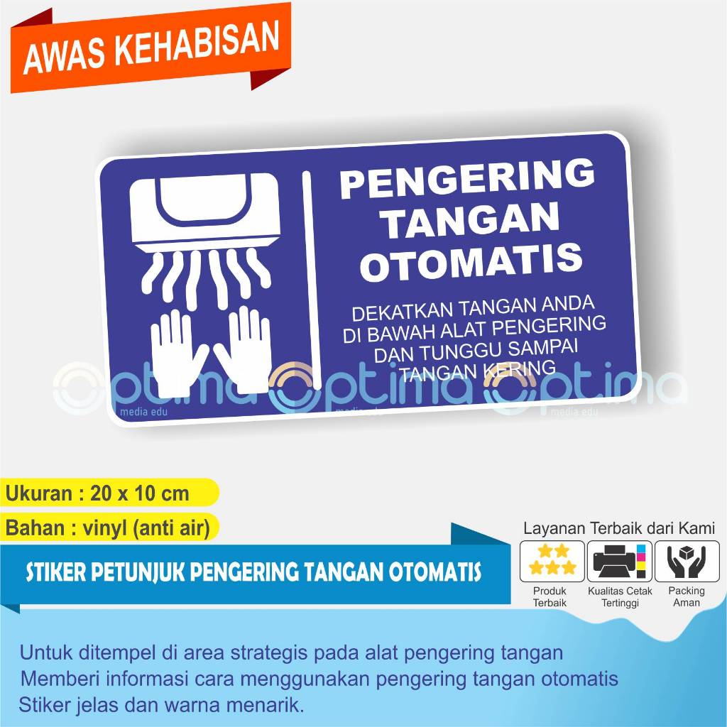 

CETAK STIKER PETUNJUK PENGERING TANGAN OTOMATIS