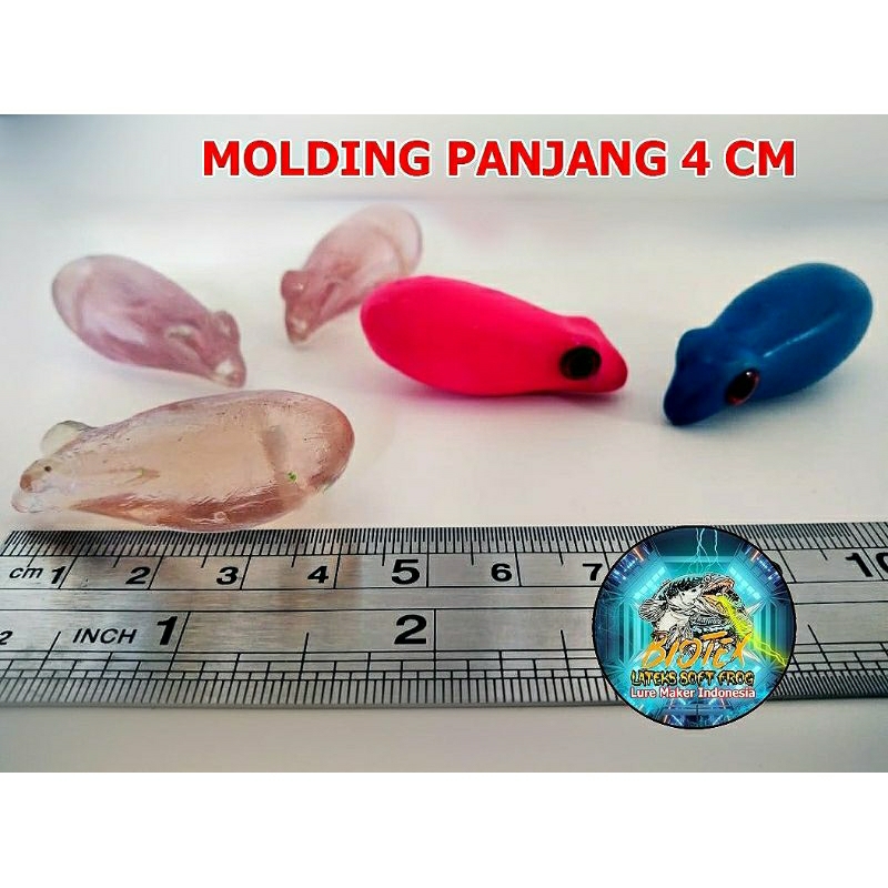 Biotex MOLDING SOFT FROG Curut 4 Cm – Cetakan Resin untuk Membuat Umpan Pancing Soft Frog Sofrog