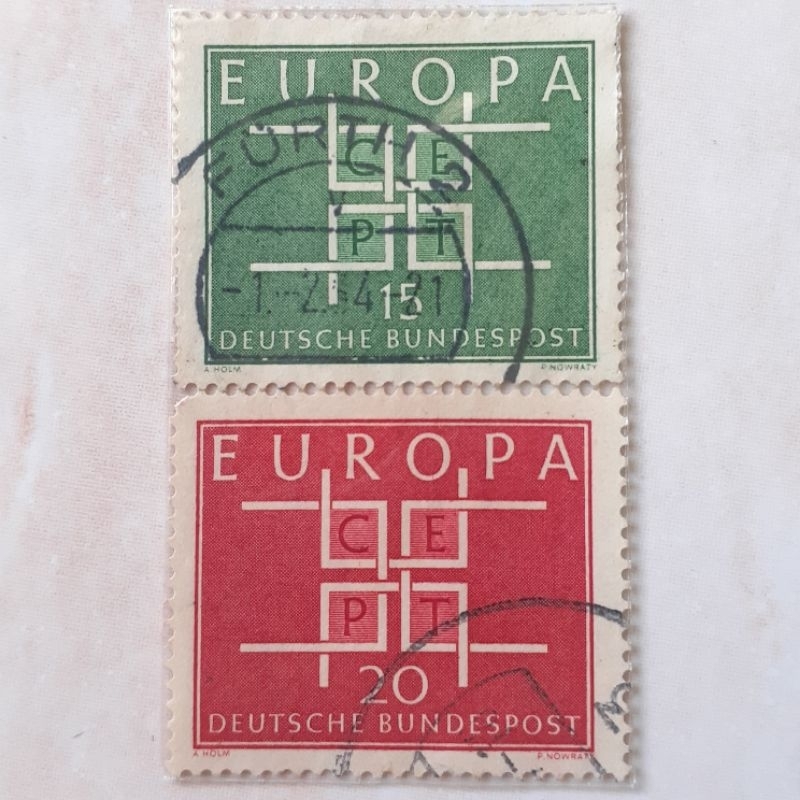 

Perangko Jerman Europa (C.E.P.T) Tahun 1963 - Square Set lengkap - 2pcs