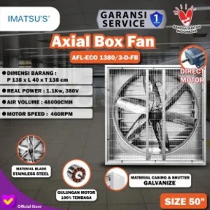 IMATSU'S Axial Box Fan 50 Inch AFL-ECO-1380/3-D-FB
