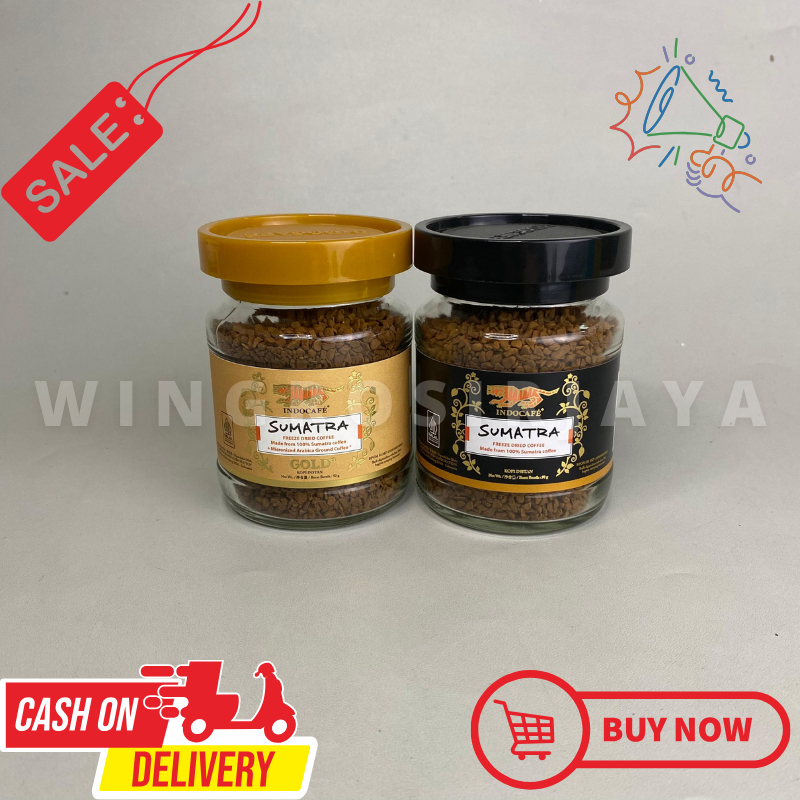 

Indocafe Sumatra Freeze Dried Coffee Gold & Hitam (50Gr)
