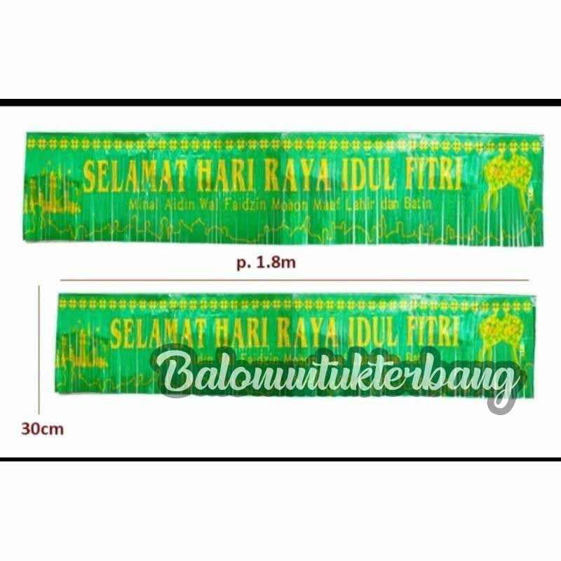 Banner Backdrop Idul Fitri Selamat Ibadah Idul Fitri Puasa Garland