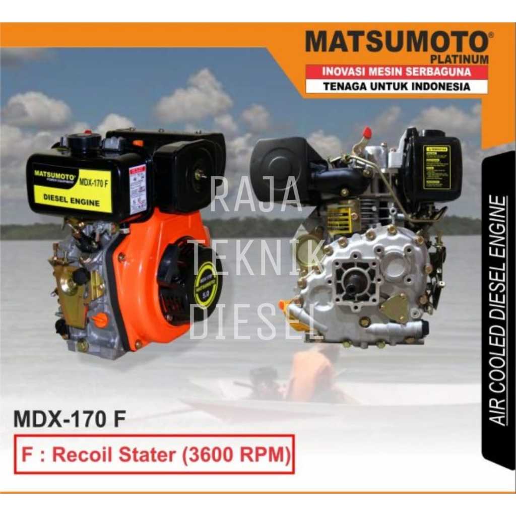 Mesin Penggerak Solar Engine Diesel 5 HP Matsumoto MDX 170 F MDX-170F ORIGINAL