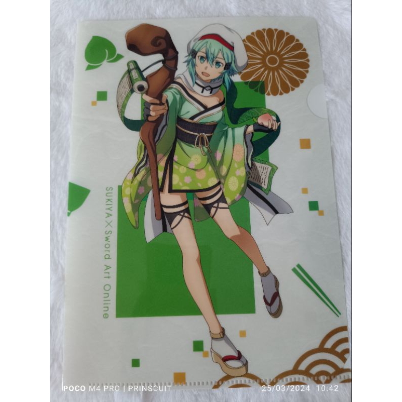 

Map File Official Merchandise Original Sword art online Sinon Leafa Anime Bandai Namco Plastik