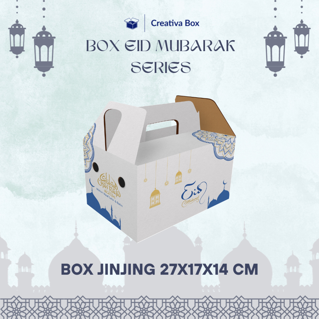 

Box Jinjing 27x18 x15cm/ hampers/ parcel/ buah 3 kg/ eid mubarak