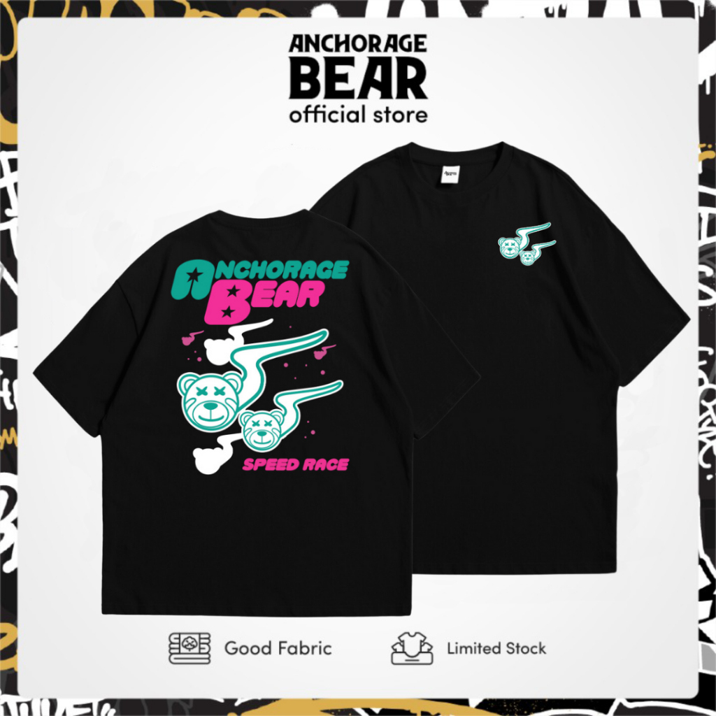 [HOT] Anchorage Bear - Speed Race Sperm Tshirt Oversize Kaos Pria Distro Terlaris Cotton 24s Limited