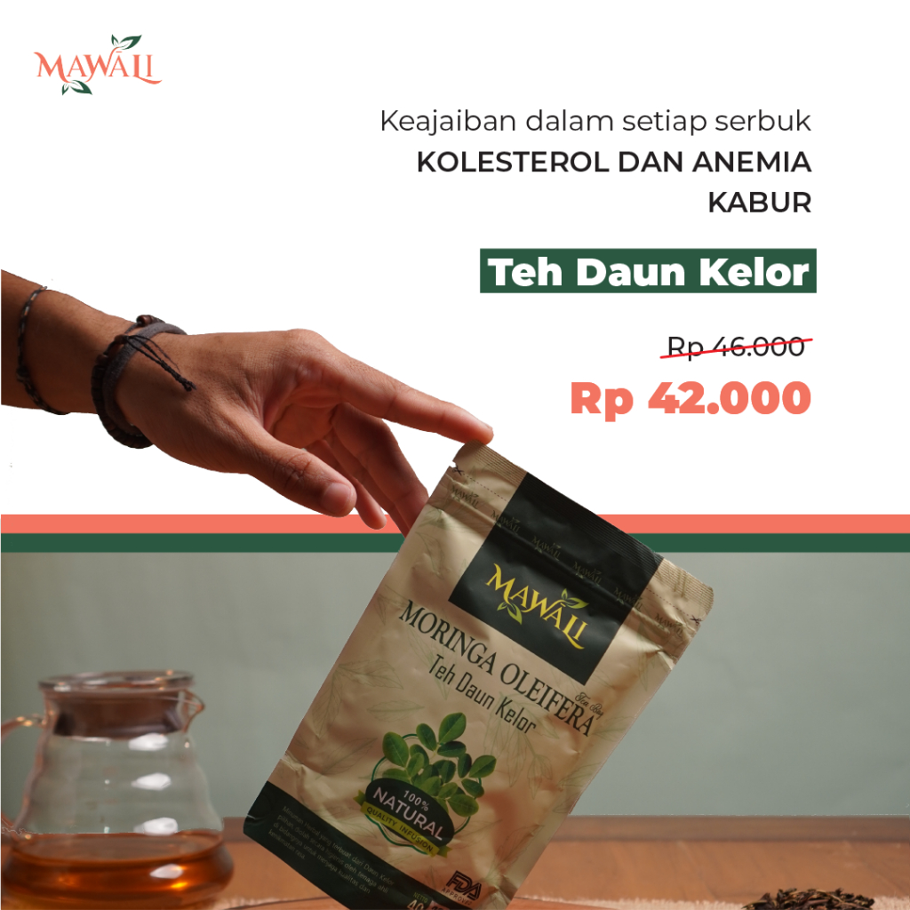 

Teh Celup Herbal Daun Kelor Original MAWALI Tea,isi 20 Bag 100%Organik