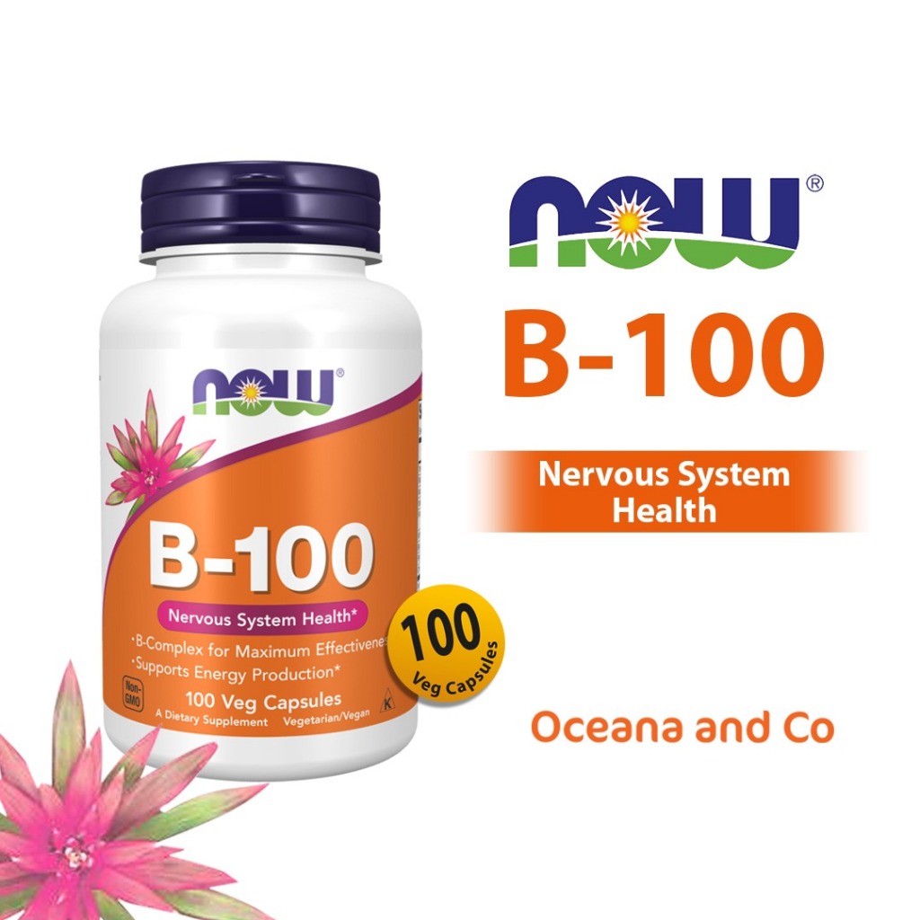 NOW Foods B-100 B100 B 100 Vitamin B Vit B (100caps) Vitamin B100
