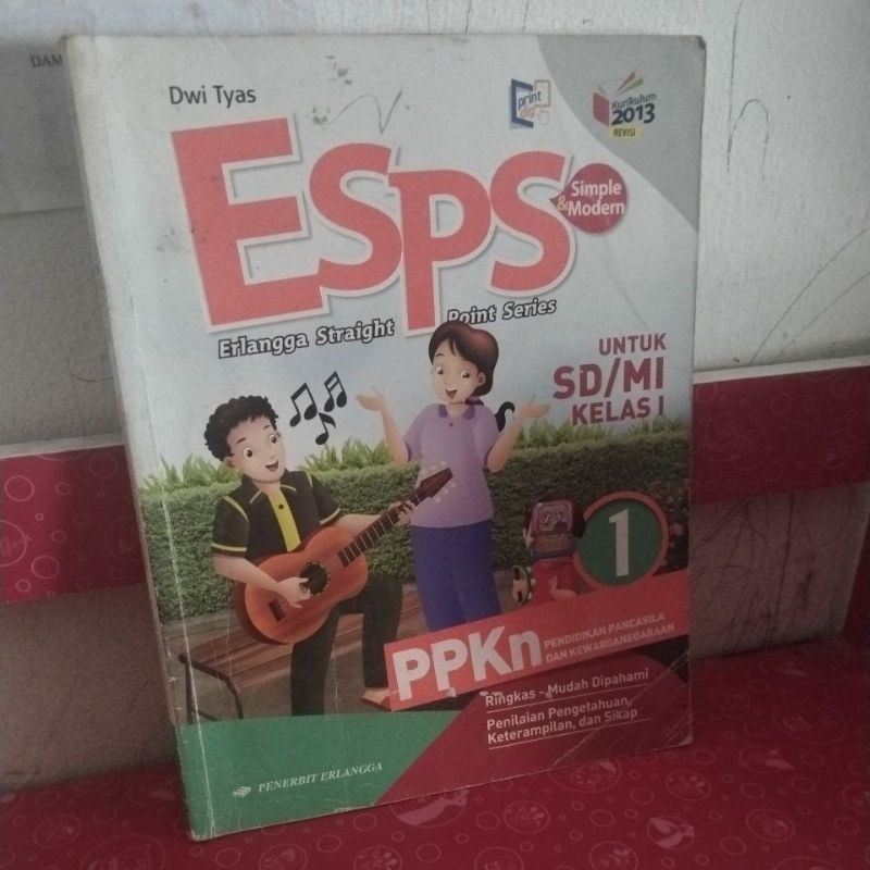 buku esps PPKn SD kelas 1 penerbit Erlangga