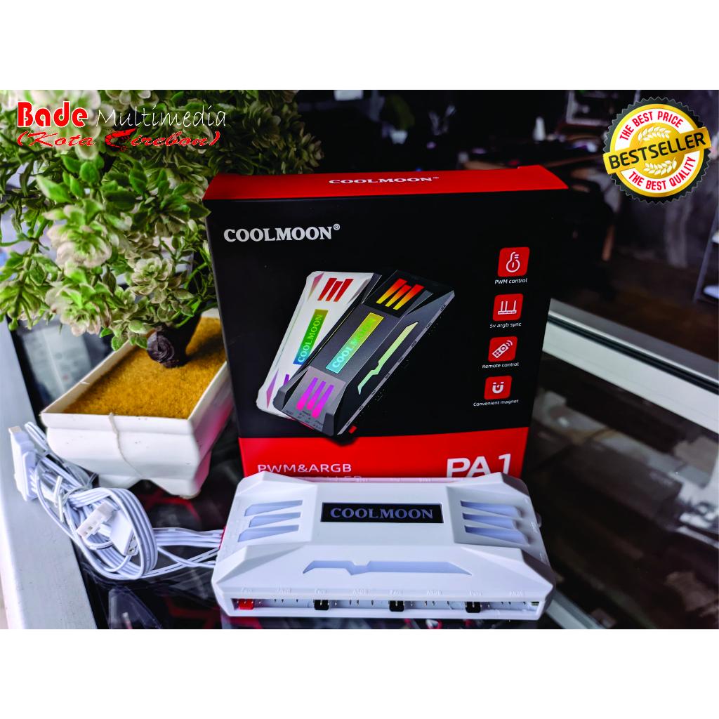Adaptor Coolmoon Remote hub kontroler ARGB PWM FAN LED Flexibel Strip