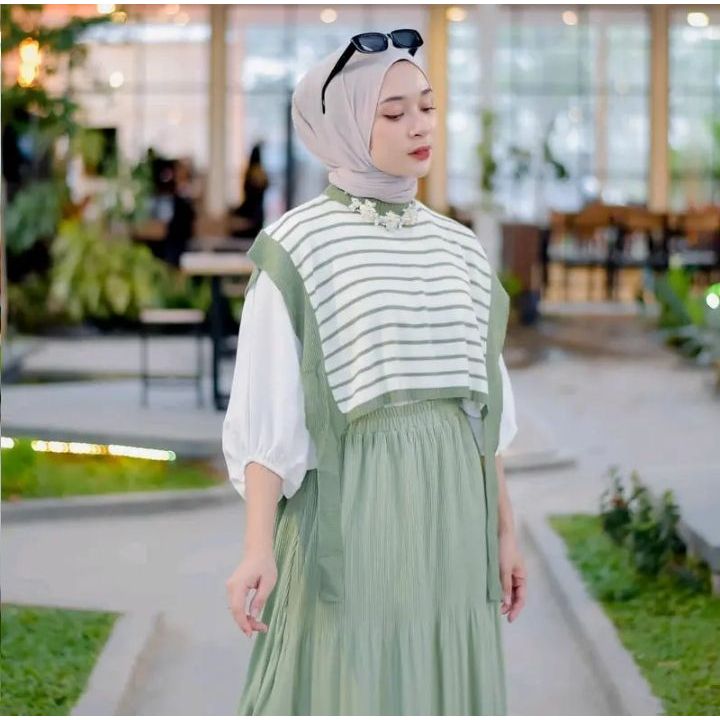 ROMPI YURA TALI BLASTER / Vest Crop Tali Samping Mainaka / Laras Vest Strip/ Laras Vest Crop Knit
