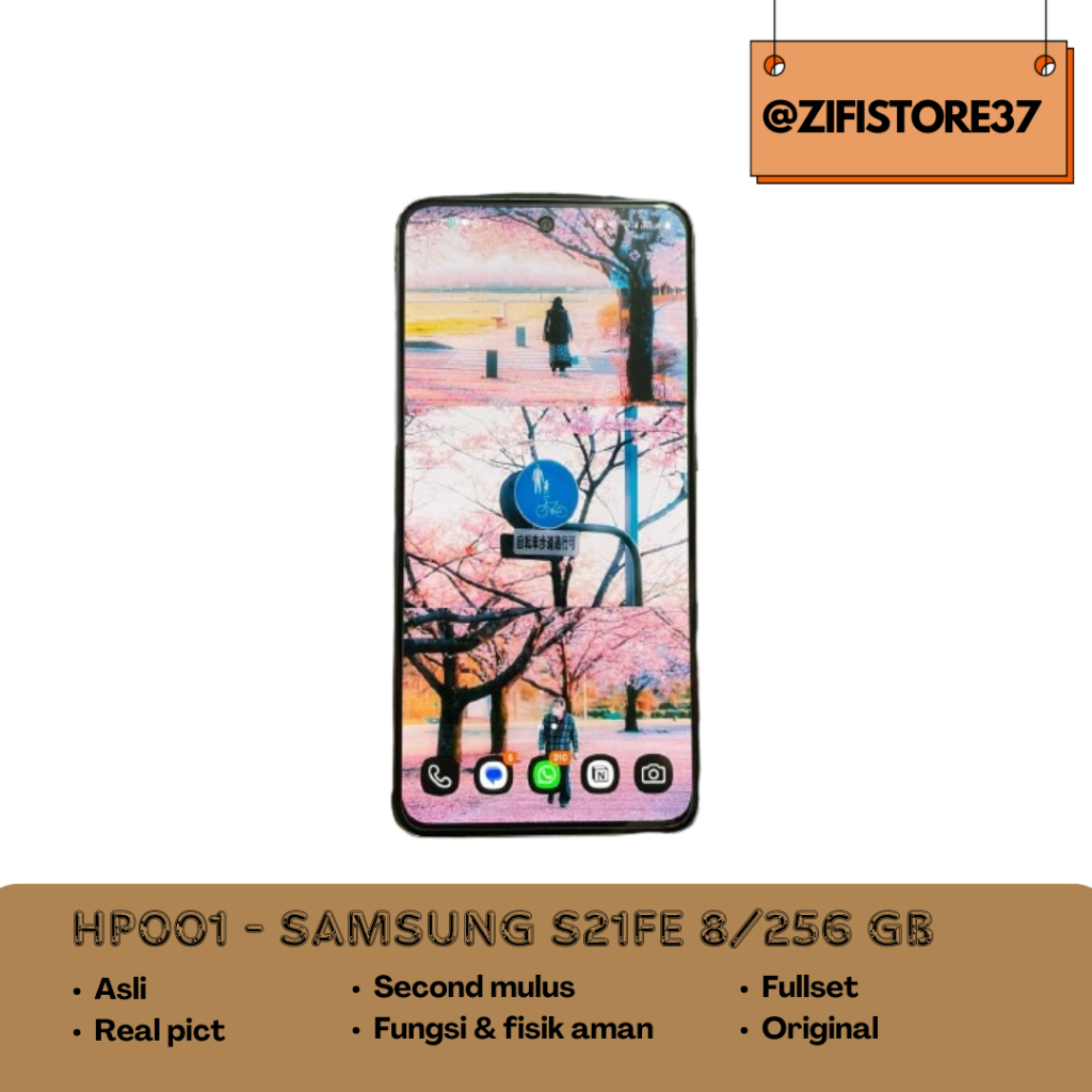 Samsung S21 Fe 8/256 Second Mulus Ex SEIN Hp Flagship Murah Original