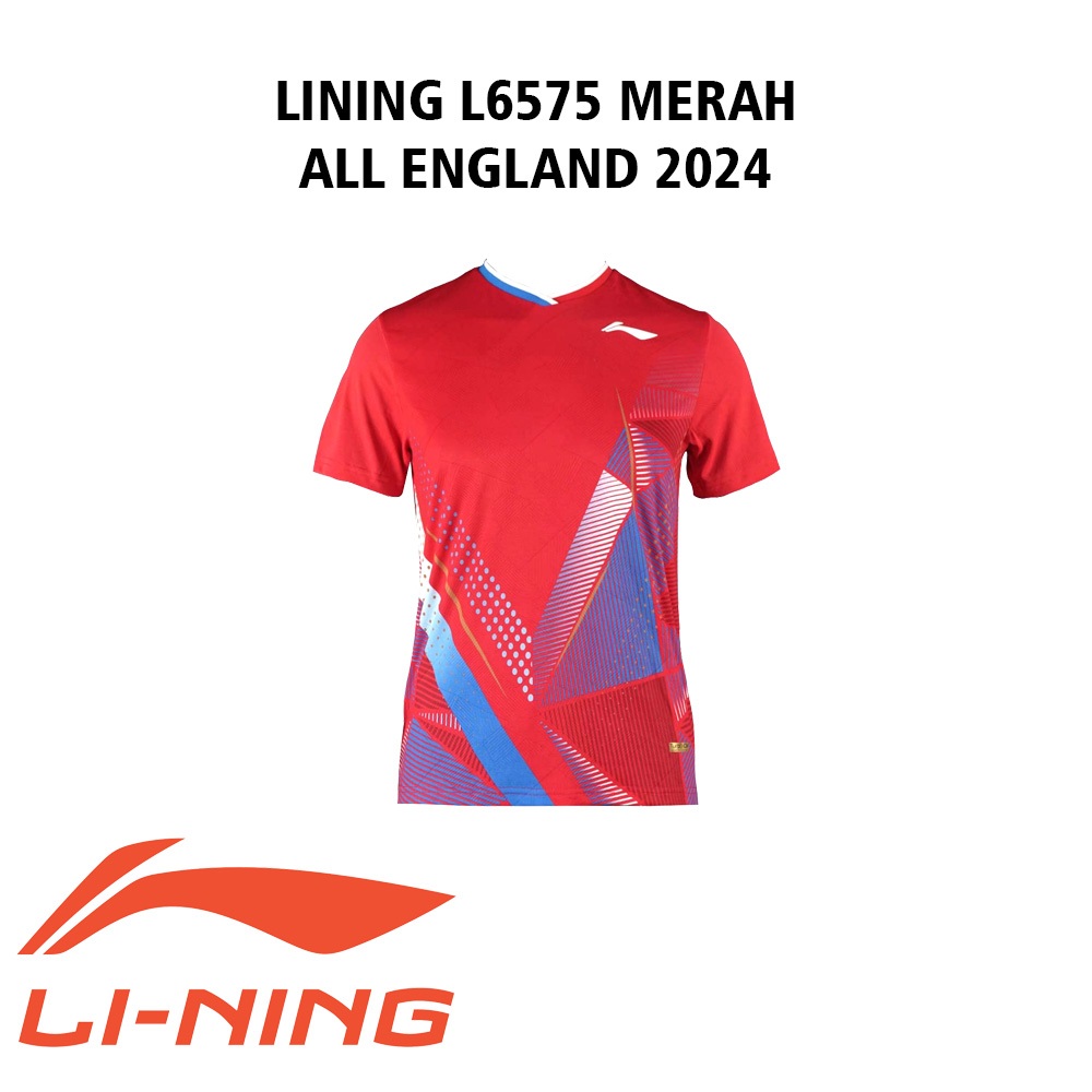 Lining Jersey Badminton Bulutangkis L6575 Merah All England 2024