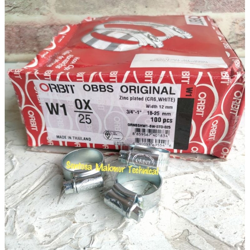 ORBIT 3/4" - 1" Kleman Klem Selang Hose Clamp Steel 18 - 25 MM