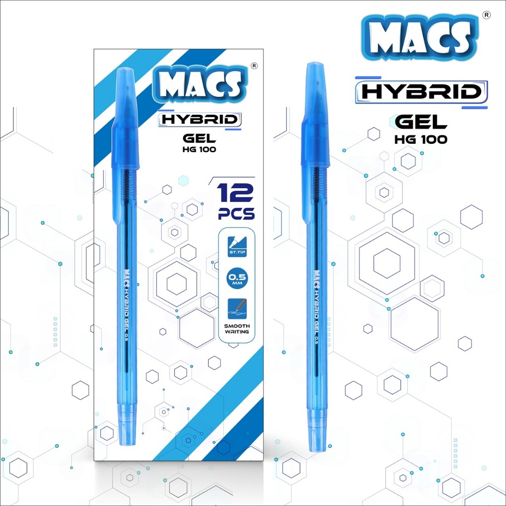 

Pulpen Macs Hybrid Gel Pen HG-100 (1pack isi 12)