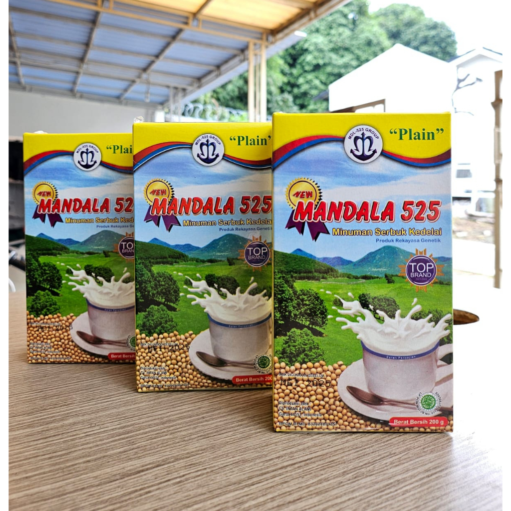 

New Mandala 525 kedelai bubuk instant Paket 3 x 200 gram