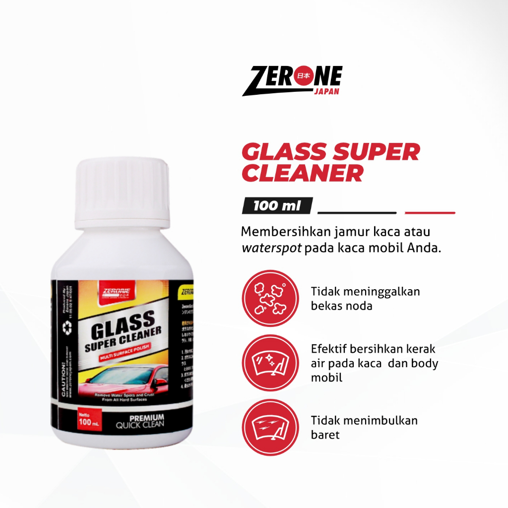 Glass Super Cleaner Zerone Japan Pembersih Jamur Kaca Body Mobil Ampuh
