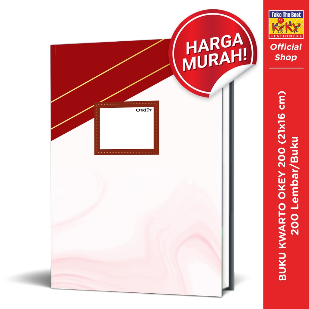 

OKEY Buku Hard Cover Kwarto Glossy (Uk. 16 x 21 cm) Isi 200 Lembar