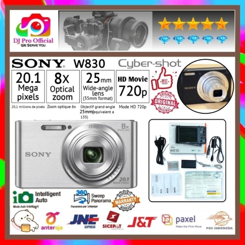 Sony Cybershot DSCW830 Camera Pocket DSC W830 Cyber Shot Digital w 830