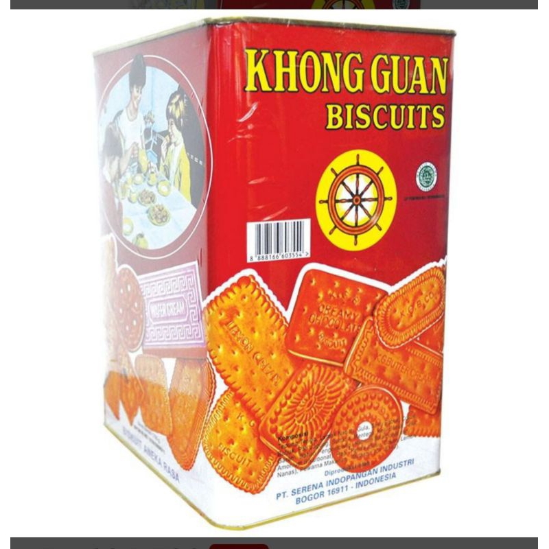 

QH PROMO!!!! Khong Guan Biskuit Assorted Merah Can 1,6kg