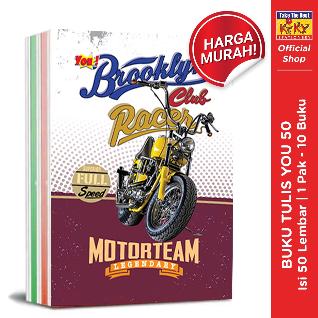 

BUKU MURAH!!! YOU Buku Tulis 50 Lembar - 10 Buku / Motif Random