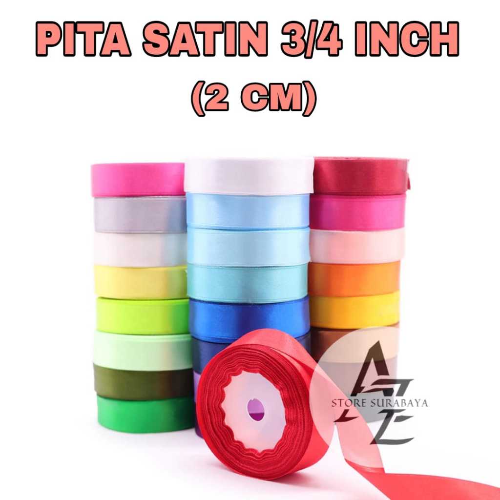 

✨COD✨ Pita Satin 3/4 INCH / 2 CM 25 YARD