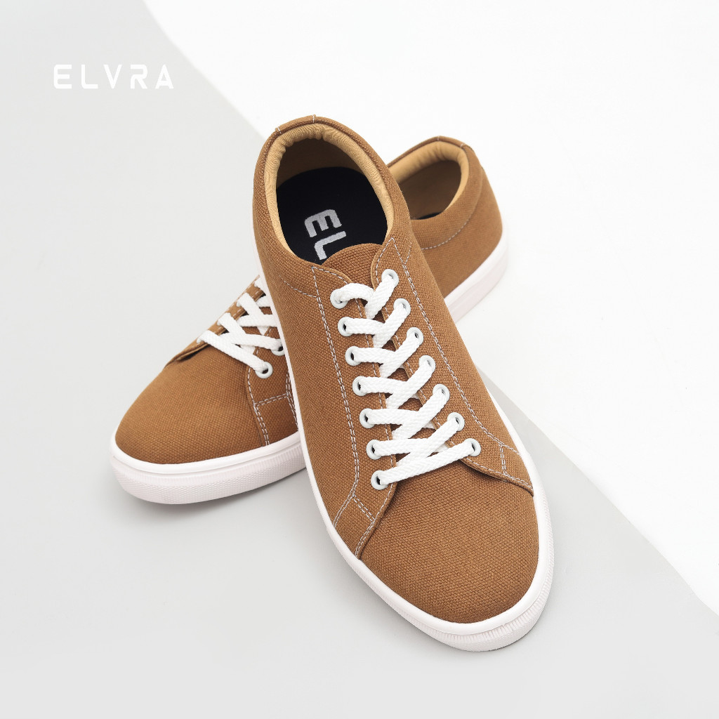 ELVRA Footwear - Sepatu Pria Kasual Casual Sneakers - Dash Camel Canvas