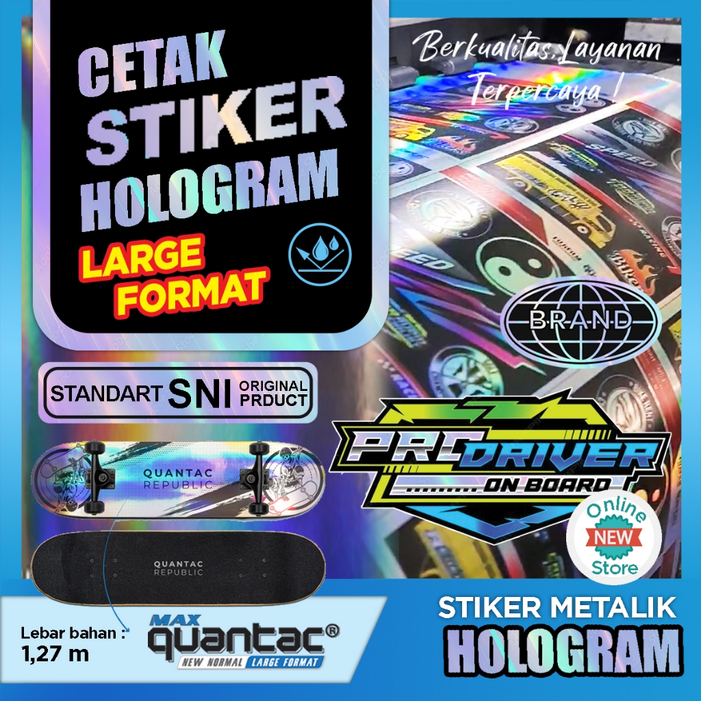 

CETAK STIKER HOLOGRAM UV ROLL SETENGAH METER ATAU 1 METER