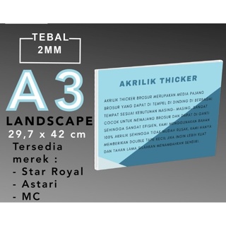 

TEMPAT BROSUR AKRILIK / AKRILIK TEMPEL / SIGN HOLDER AKRILIK A3