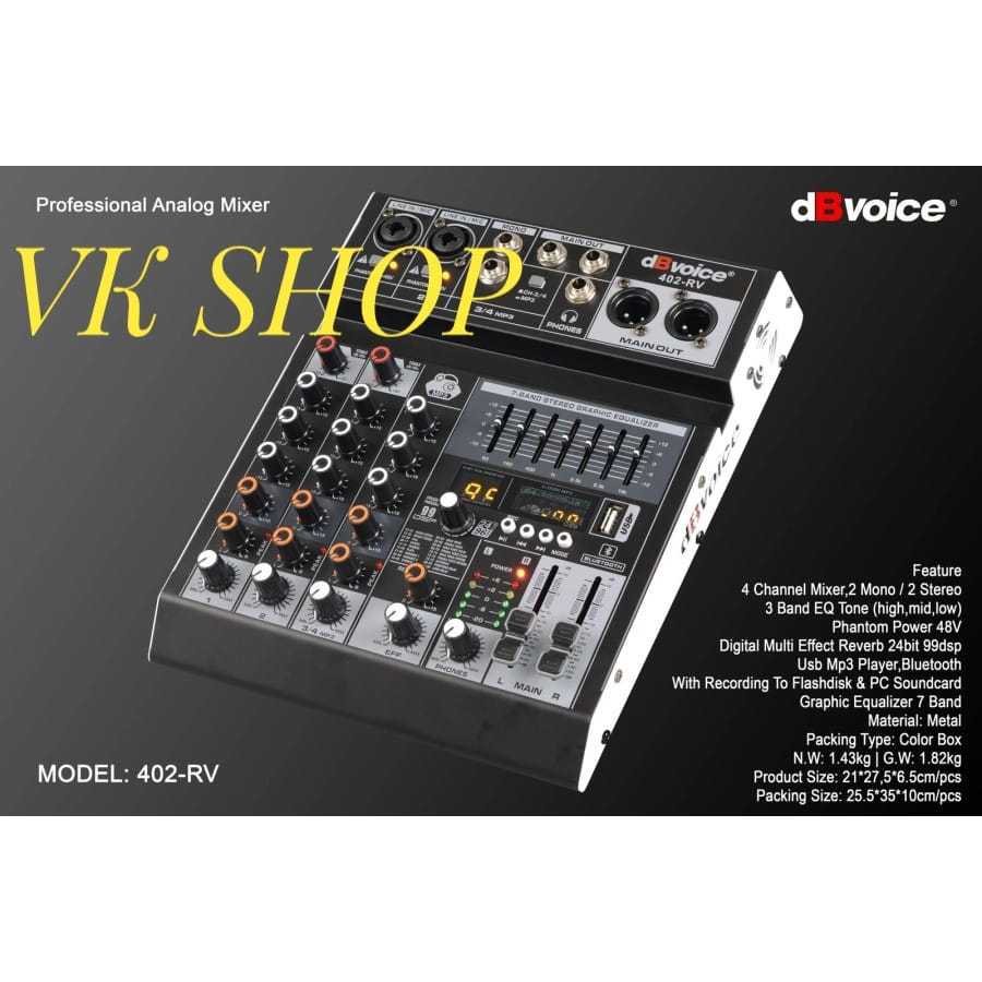Mixer Audio 4 Channel dBVoice 402RV DB VOICE 402 RV DB VOICE 402-RV