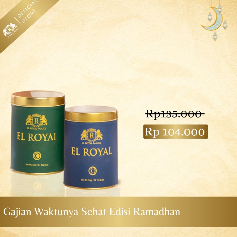 

JNL351 GROSIR MURAH El Royal Premium Herbal Tea 1 Paket 1 Morning Slimming Tea 1 Night Slimming Tea 3 X Lebih Cepat Menurunkan BB Solusi Langsing Tanpa Efek Samping