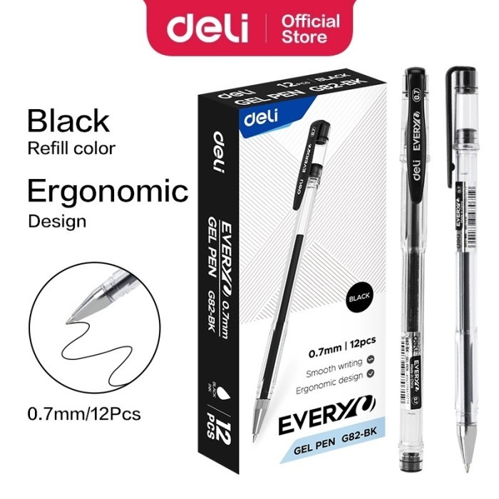 

Deli Pulpen Gel Every 0.7mm EG82 - Hitam