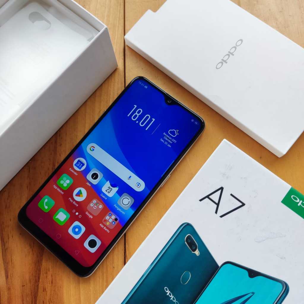 HP SECOND OPPO A7 3/64GB &amp; 4/64GB SECOND BEKAS