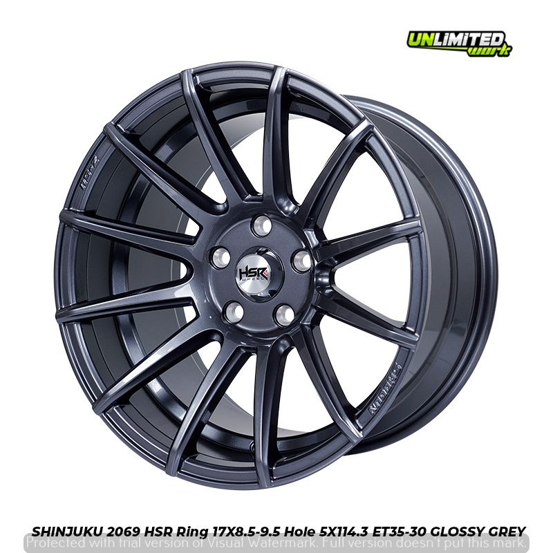 Velg Racing Concave Jari Jari R17 SHINJUKU HSR Buat Civic Camry Accord Ring 17