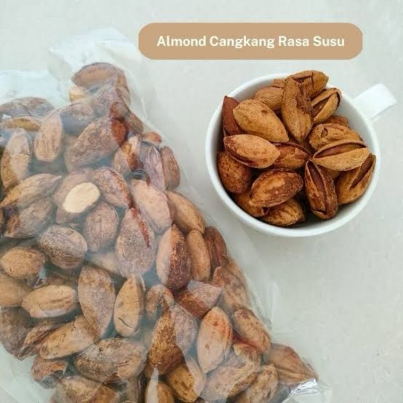 

kacang almond cangkang panggang (almond susu)