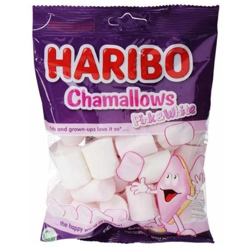 

HARIBO Chamallows Pink & White 70 g / Permen Marshmellow Pink & White