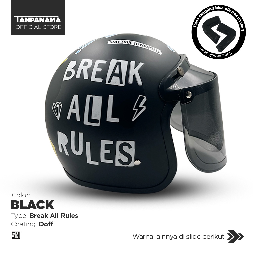 Tanpanama Helm - Helm CVN Break All Rules / Helm Bogo Dewasa SNI