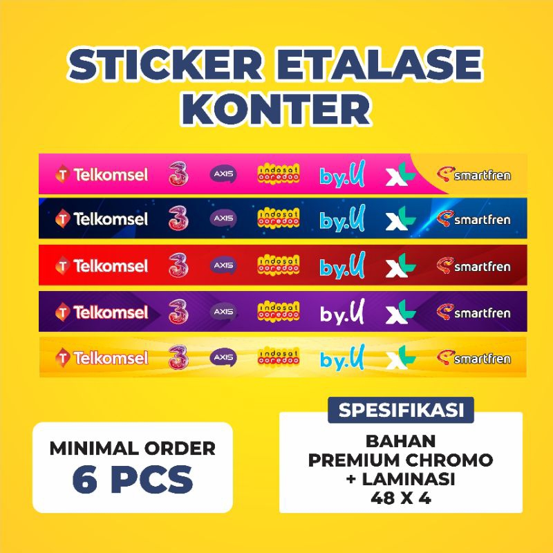 

STIKER ETALASE STIKER KONTER STIKER PROVIDER HIASAN