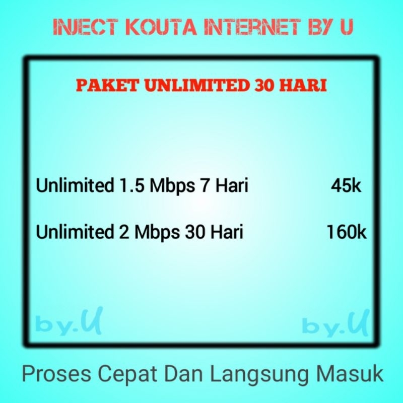 [INJECT] PAKET UNLIMITED BYU FUP 100 GB