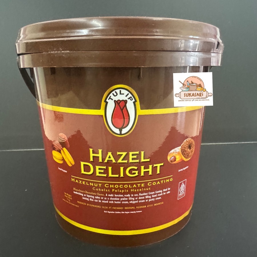 

Tulip Hazelnut Chocolate coating chocolate 1kg coklat coating spread