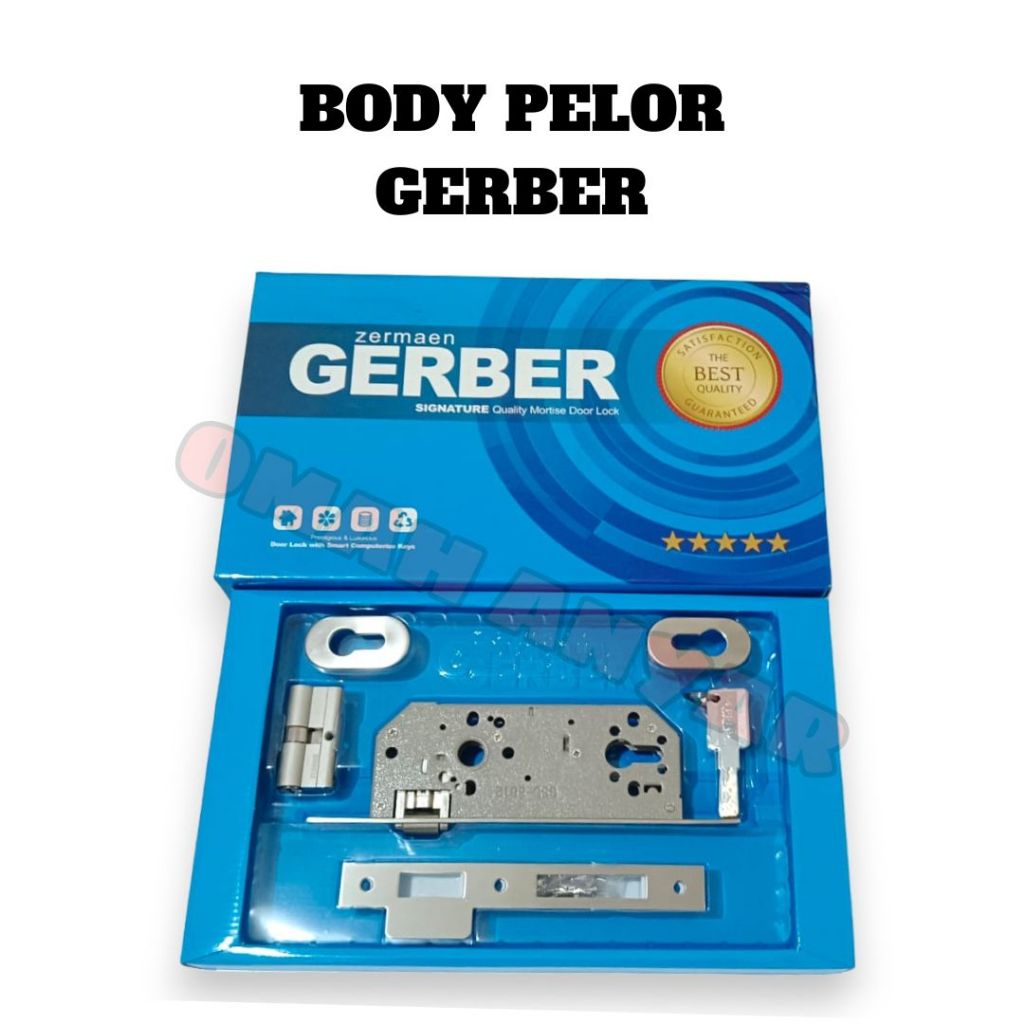 PREMIUM Body Kunci Pelor Pintu Rumah Utama Pintu Kayu Merek GERBER