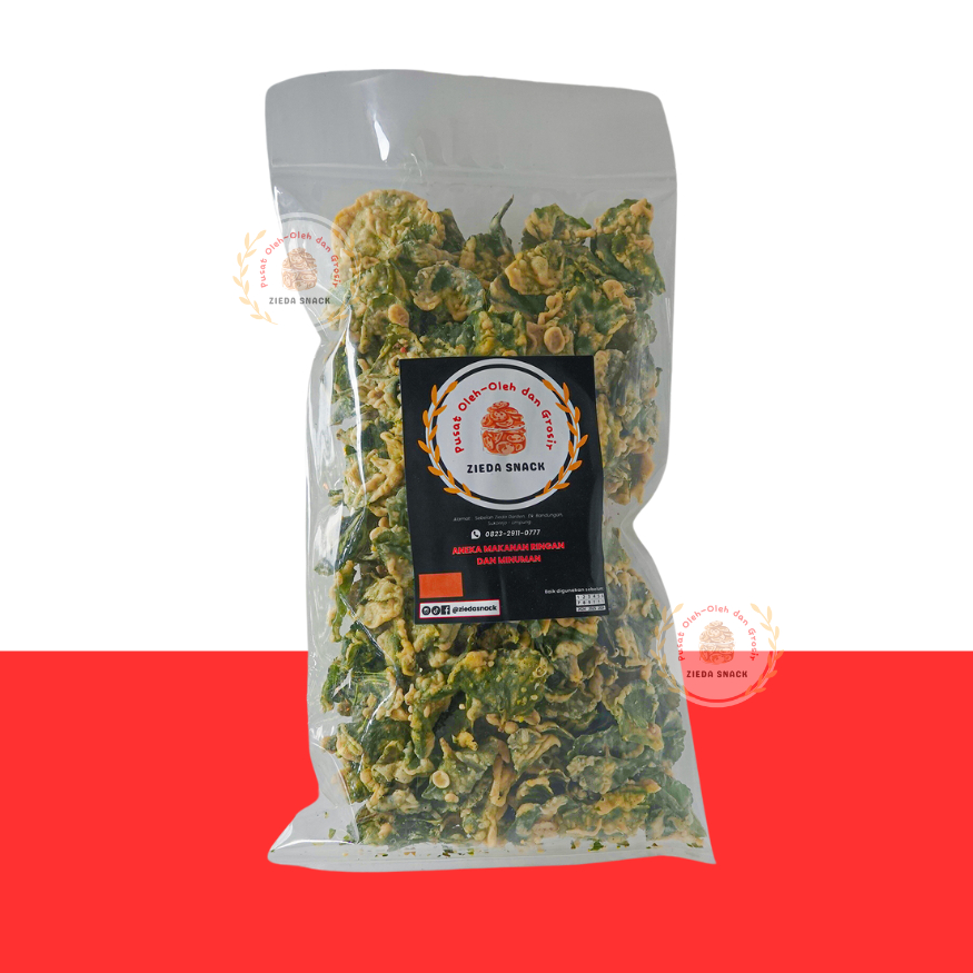 

Keripik Daun Bayam Gurih Renyah 275 Gram - Zieda Snack