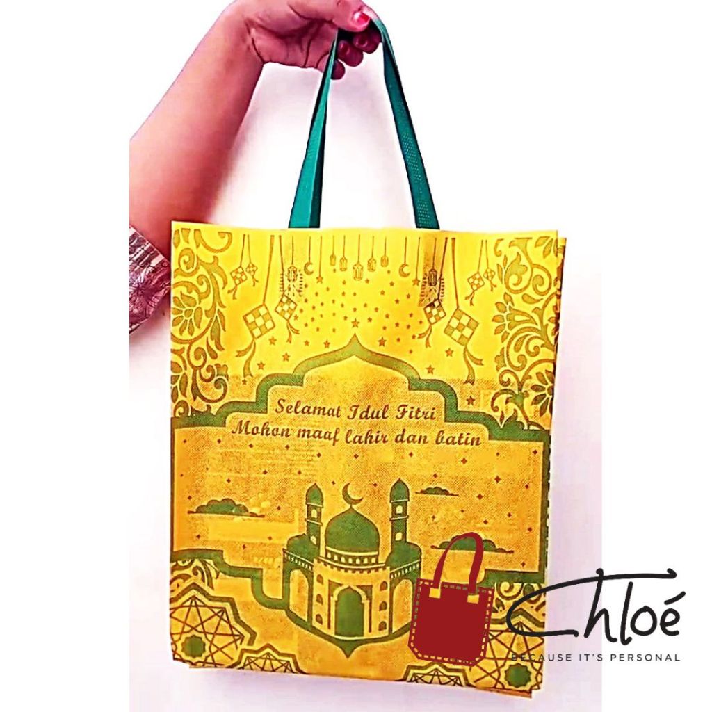

Tas Spunbond/goodie bag murah 30x8x40 edisi lebaran/sembako/idul fitri